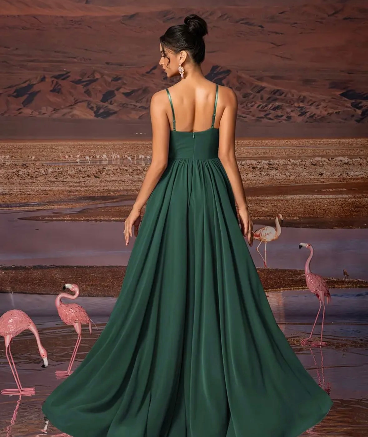 Elegant Dark Green Dress