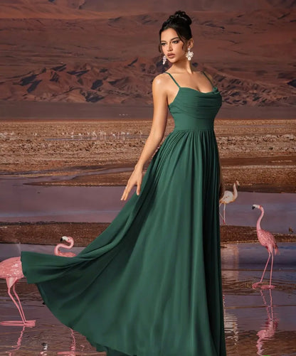 Elegant Dark Green Dress